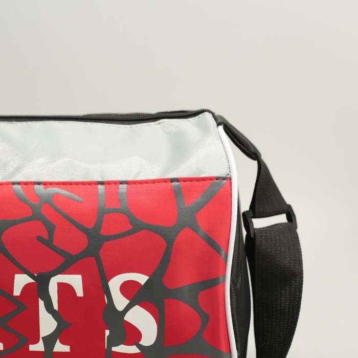 Спортивная сумка "Спорт" 1 отдел, длинный ремень, цвет красный