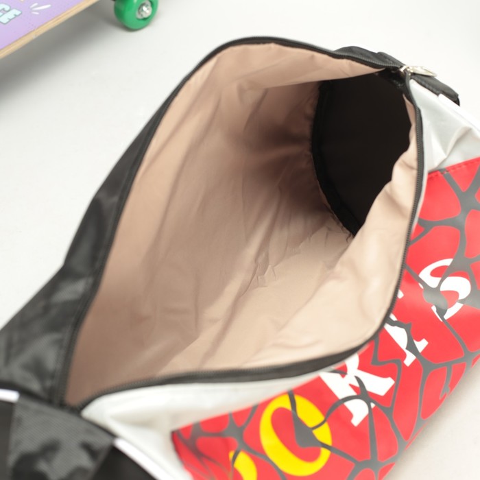 Спортивная сумка "Спорт" 1 отдел, длинный ремень, цвет красный