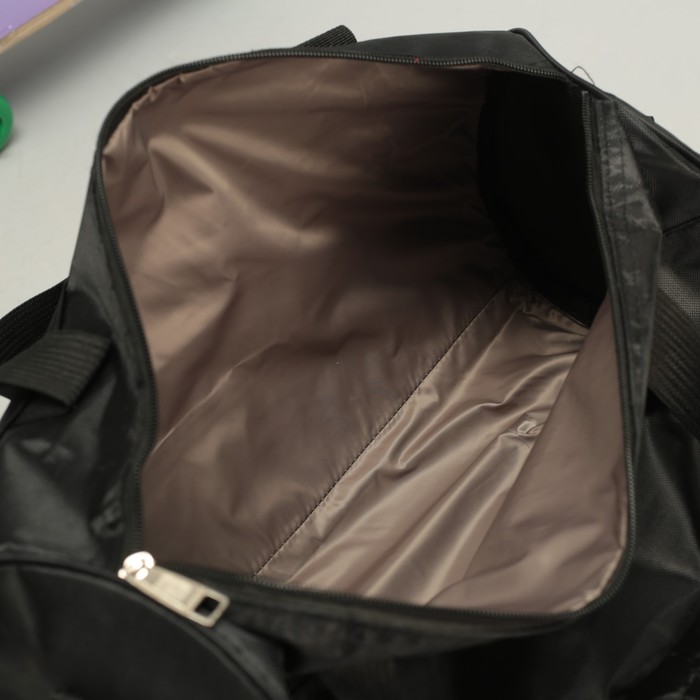 Спортивная сумка "Кант" 1 отдел, длинный ремень, цвет черный