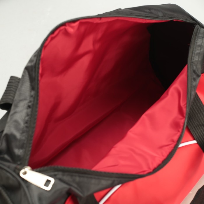 Спортивная сумка "Кант" 1 отдел, длинный ремень, цвет красный