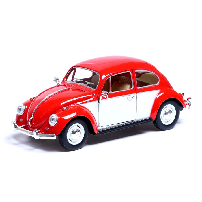 

Машина металлическая 1967 Volkswagen Classical Beetle , 1:24, открываются двери, инерция, цвет красный