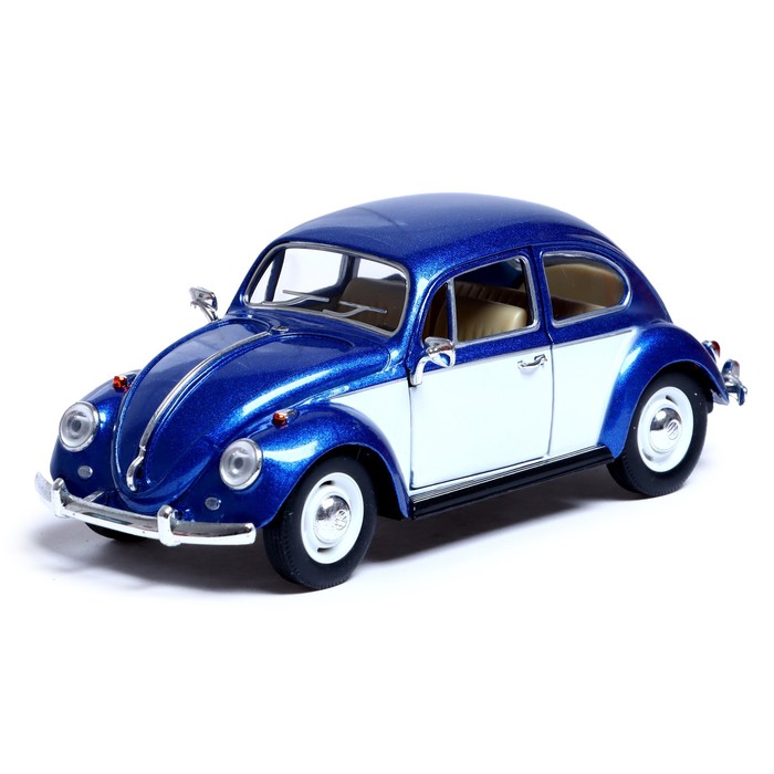 

Машина металлическая 1967 Volkswagen Classical Beetle , 1:24, открываются двери, инерция, цвет синий