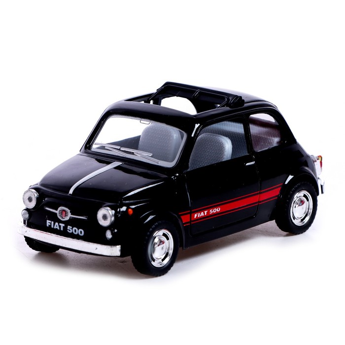 

Машина металлическая Fiat 500, 1:24, открываются двери, инерция, цвет чёрный