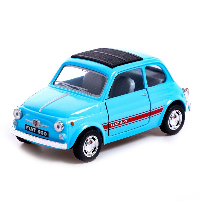 

Машина металлическая Fiat 500, 1:24, открываются двери, инерция, цвет голубой