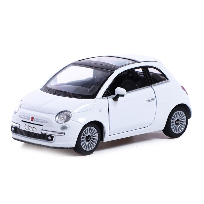 

Машина металлическая Fiat 500, 1:28, открываются двери, инерция, цвет белый