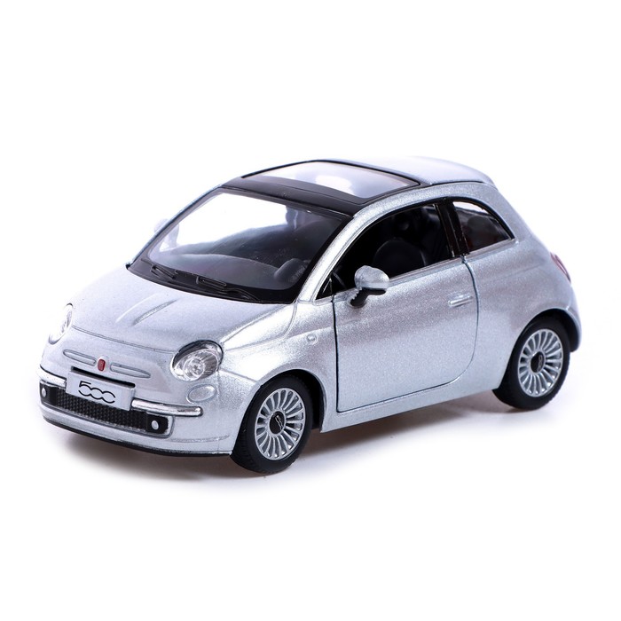 

Машина металлическая Fiat 500, 1:28, открываются двери, инерция, цвет серый