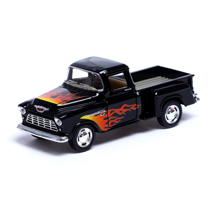 

Машина металлическая 1955 Chevy Stepside Pick-up, 1:32, открываются двери, инерция, цвет чёрный