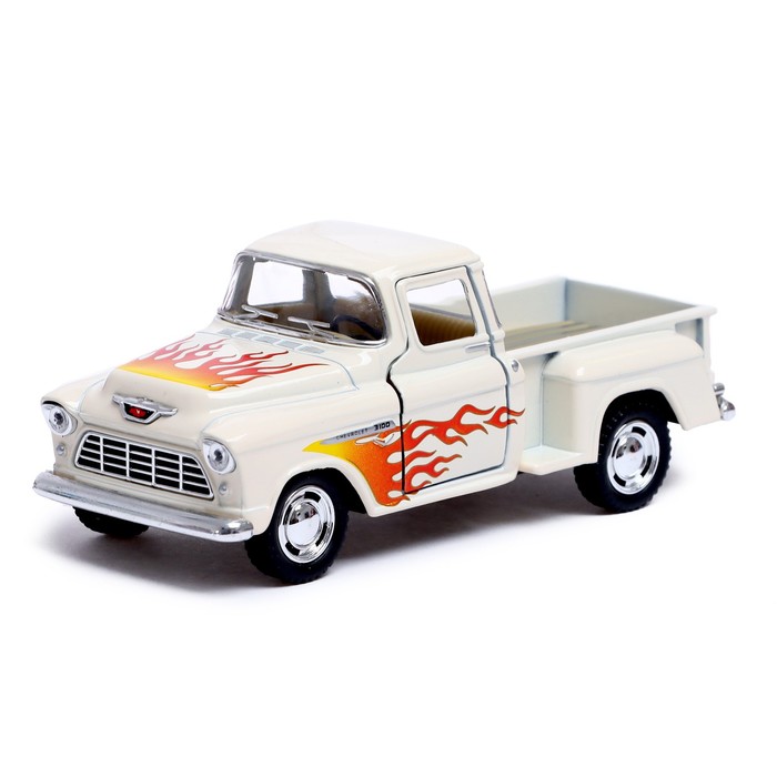 

Машина металлическая 1955 Chevy Stepside Pick-up, 1:32, открываются двери, инерция, цвет белый