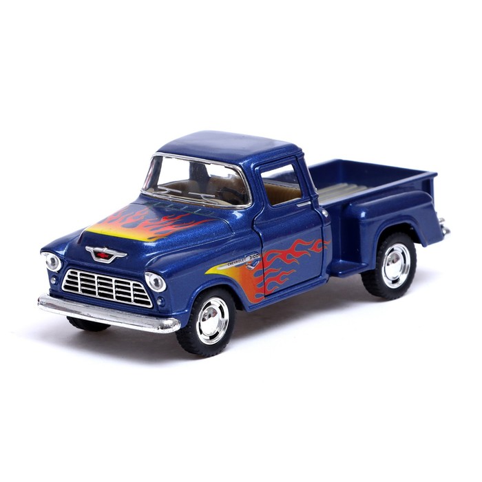 

Машина металлическая 1955 Chevy Stepside Pick-up, 1:32, открываются двери, инерция, цвет синий