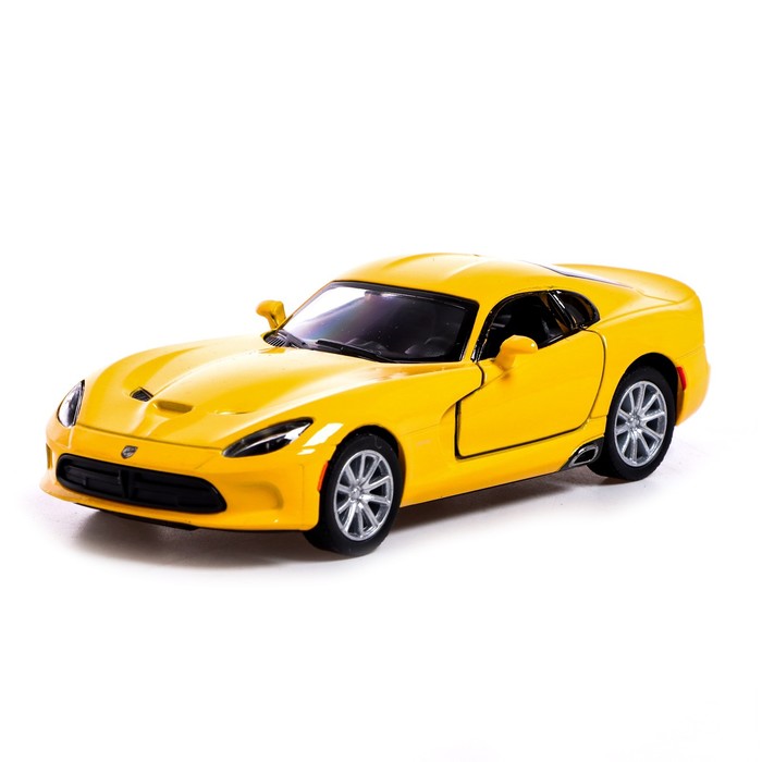 

Машина металлическая 2013 Dodge Viper GTS, 1:32, открываются двери, инерция, цвет жёлтый