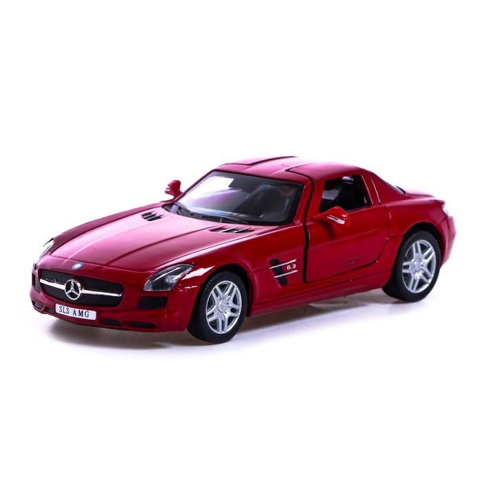 

Машина металлическая Mercedes-Benz SLS AMG, 1:36, открываются двери, инерция, цвет красный