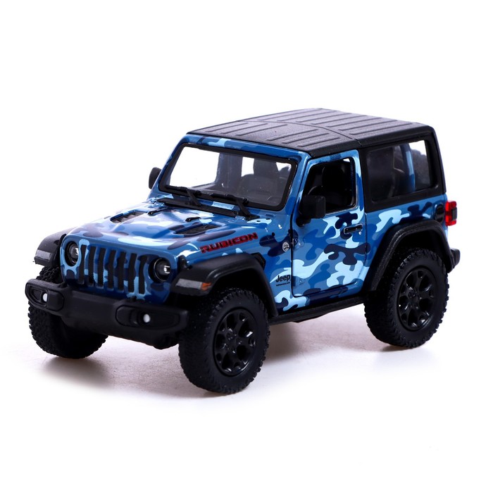 

Машина металлическая Jeep Wrangler, 1:38, открываются двери, инерция, цвет синий