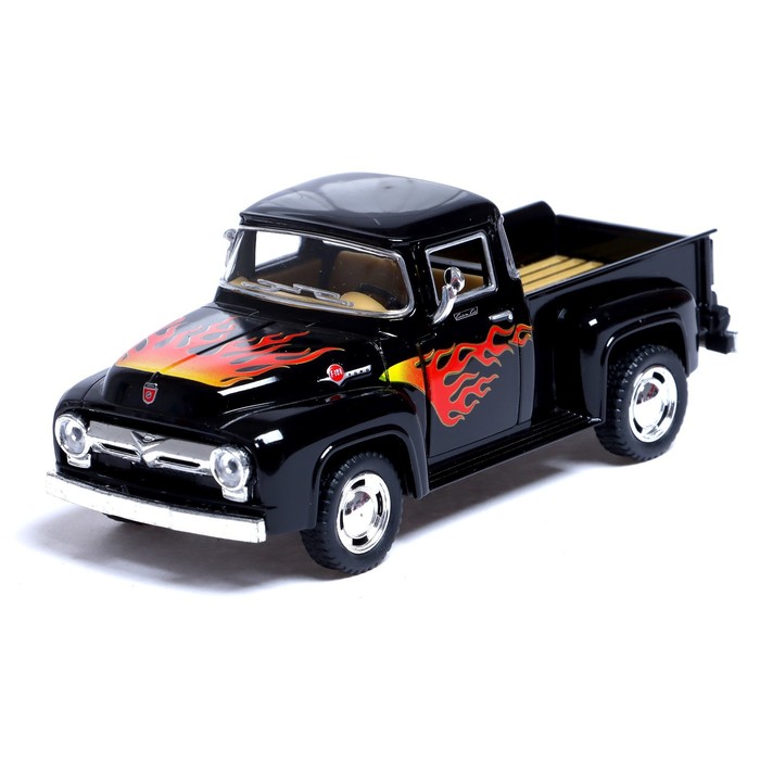 

Машина металлическая 1956 Ford F-100 Pickup, 1:38, открываются двери, инерция, цвет чёрный