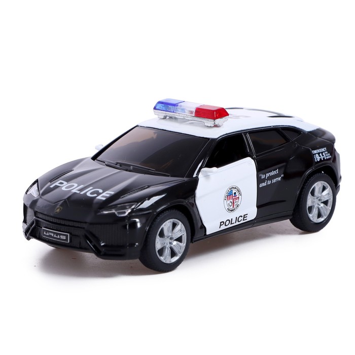 

Машина металлическая Lamborghini Urus Police, 1:38, открываются двери, инерция