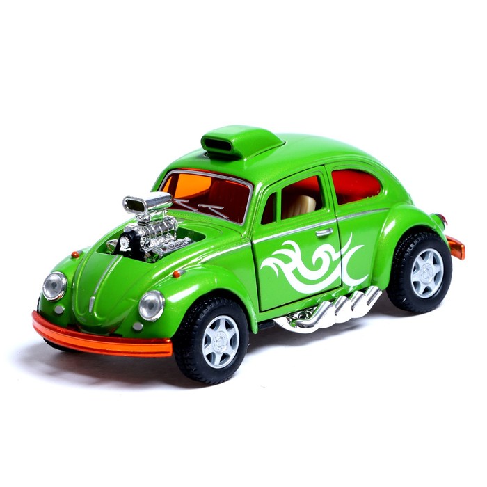 

Машина металлическая Volkswagen Beetle, 1:32, открываются двери, инерция, цвет зелёный