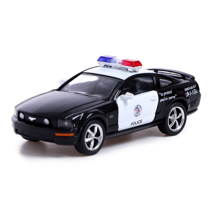 

Машина металлическая Ford Mustang GT Police, 1:38, открываются двери, инерция