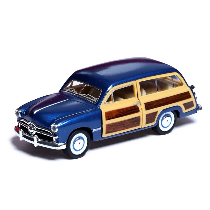 

Машина металлическая 1949 Ford Woody Wagon, 1:40, открываются двери, инерция, цвет синий