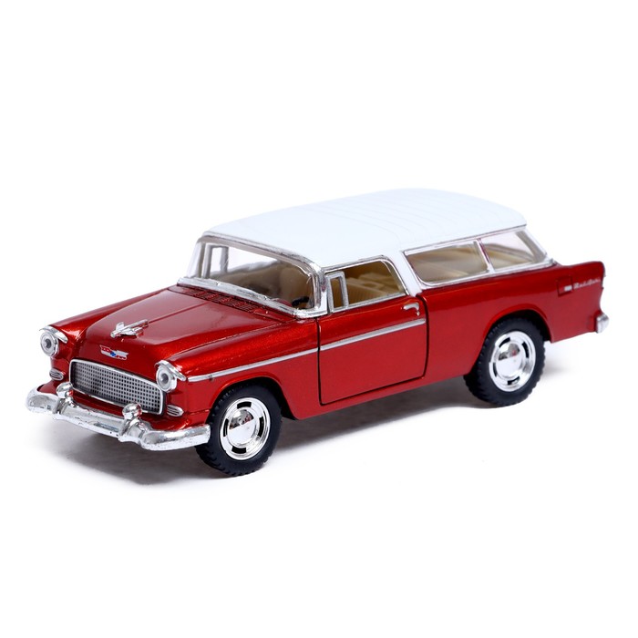 

Машина металлическая 1955 Chevrolet Nomad, 1:40, открываются двери, инерция, цвет бордовый
