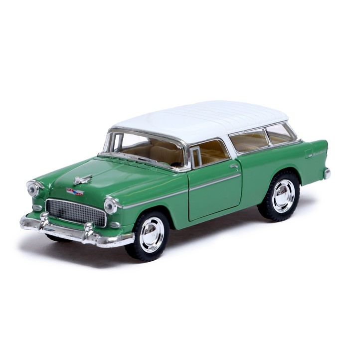 

Машина металлическая 1955 Chevrolet Nomad, 1:40, открываются двери, инерция, цвет зелёный