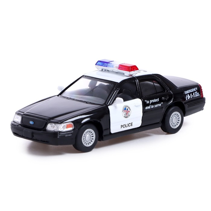 

Машина металлическая Ford Crown Victoria Police, 1:42, открываются двери, инерция