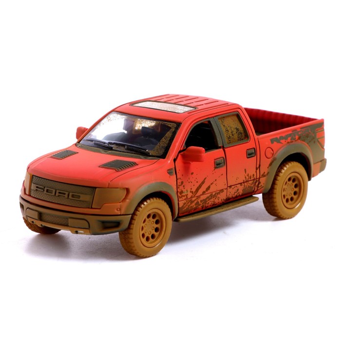 

Машина металлическая Ford F-150 SVT Raptor, 1:46, открываются двери, инерция, цвет красный