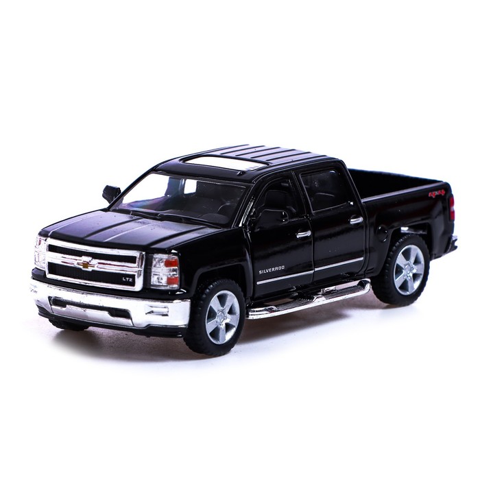 

Машина металлическая Chevrolet Silverado, 1:46, открываются двери, инерция, цвет чёрный