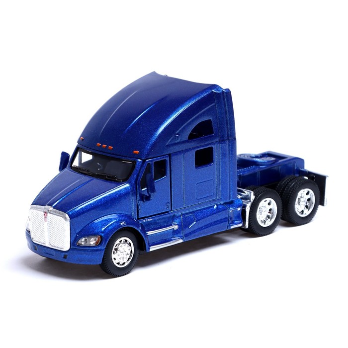 

Машина металлическая Kenworth T700, 1:68, открываются двери, инерция, цвет синий
