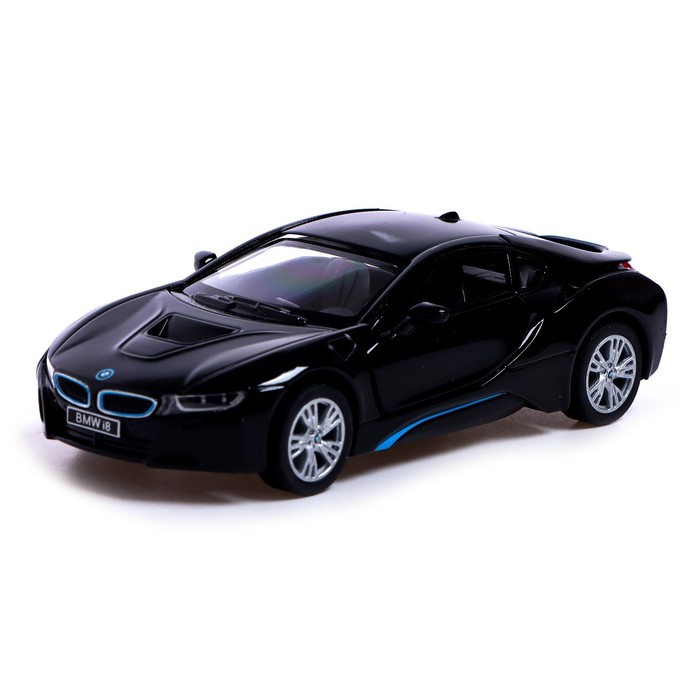 

Машина металлическая BMW i8, 1:36, открываются двери, инерция, цвет чёрный