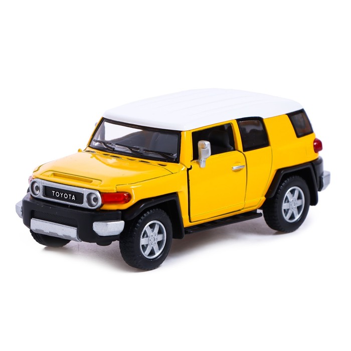 

Машина металлическая Toyota FJ Cruiser, 1:36, открываются двери, инерция, цвет жёлтый