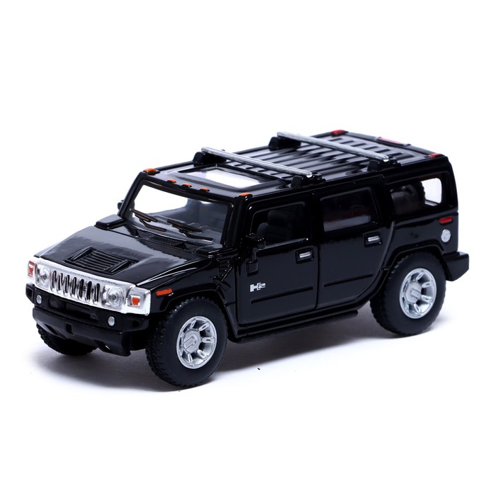 

Машина металлическая Hummer H2, 1:40, открываются двери, инерция, цвет чёрный