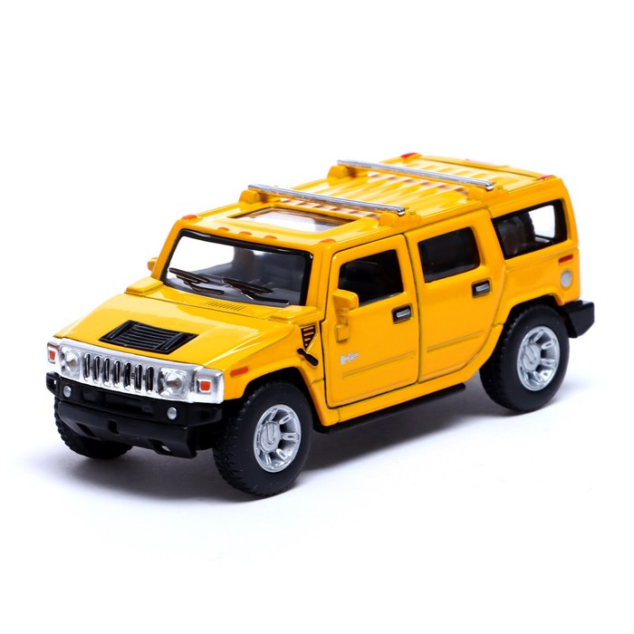 

Машина металлическая Hummer H2, 1:40, открываются двери, инерция, цвет жёлтый