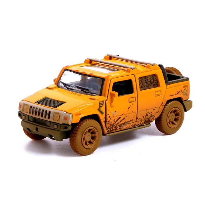 

Машина металлическая Hummer H2, 1:40, открываются двери, инерция, цвет жёлтый