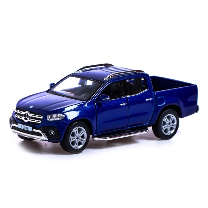 

Машина металлическая Mercedes-Benz X-Class, 1:42, открываются двери, инерция, цвет синий