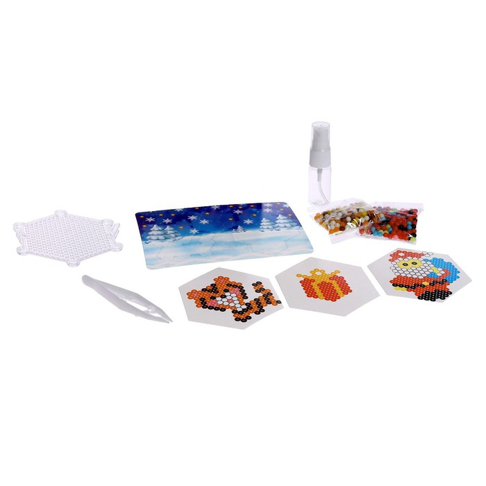 Аквамозаика с декорациями «Тигр и Дед Мороз», в пакете