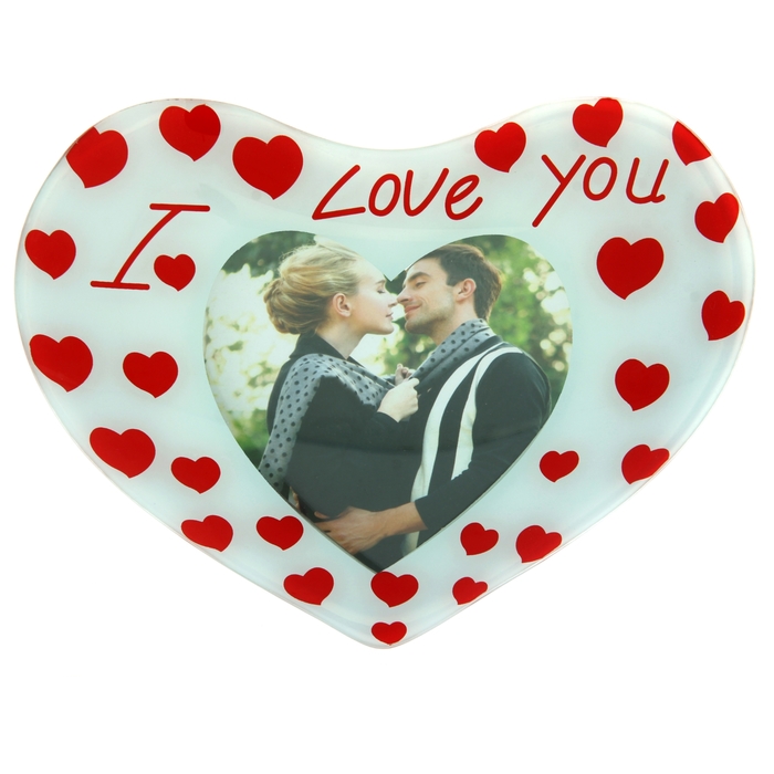Фоторамка "Объемное сердце I Love you" 10х13 см