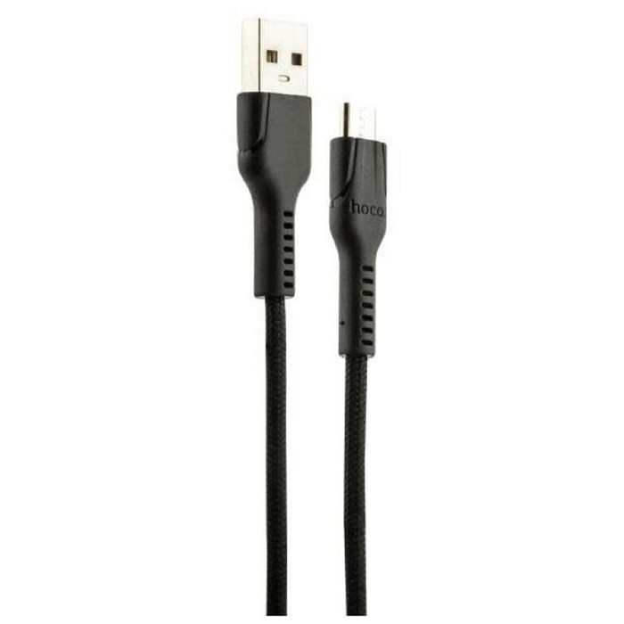 

Кабель Hoco U31, USB - Micro-USB, 2.4A, 1 м, нейлон, чёрный