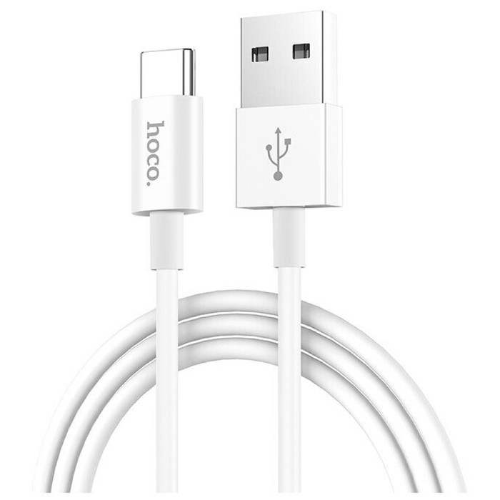 

Кабель Hoco X23, USB - Type-C, 2A, 1 м, ТПЭ, белый