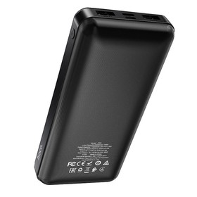 

Внешний аккумулятор Hoco J72A, 20000 мАч, 2хUSB, Micro-USB, 2 А, чёрный