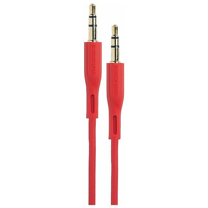 Кабель аудио AUX Borofone BL1 Audiolink, Jack 3.5 мм(m)-Jack 3.5 мм(m), 1 м, красный