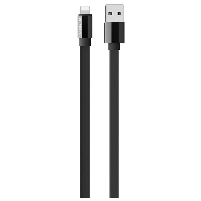 

Кабель Borofone BU8 Glory, USB - Lightning, 2.4A, 1.2 м, ТПЭ, чёрный