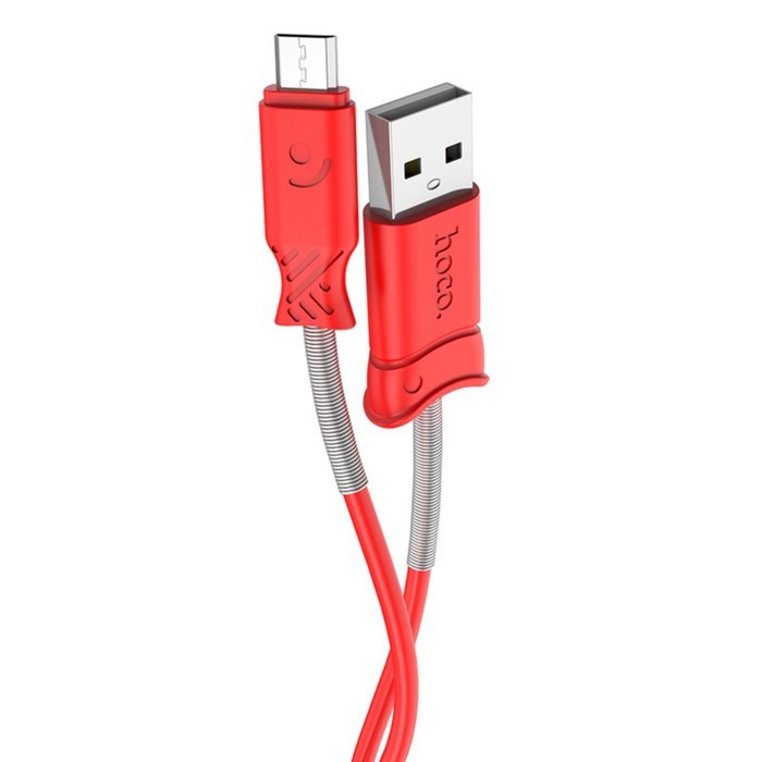 

Кабель Hoco X24 Pisces, USB - Micro-USB, 2.4А, 1 м, ТПЭ, красный