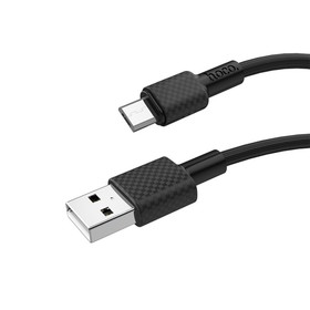 

Кабель Hoco X29, USB - Micro-USB, 2А, 1 м, ПВХ, чёрный