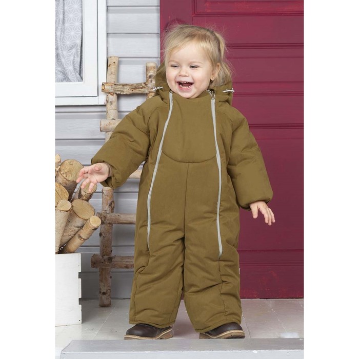 фото Зимний комбинезон «криспи», рост 74 см, цвет горчичный сонный гномик