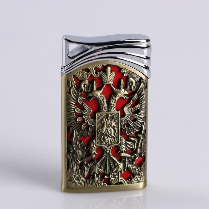 Зажигалка "Двуглавый орел", пьезо, газ