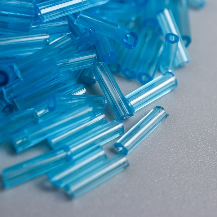 

Стеклярус прозрачный "Hobby time", 6 мм, 60 гр. светло-голубой, №13