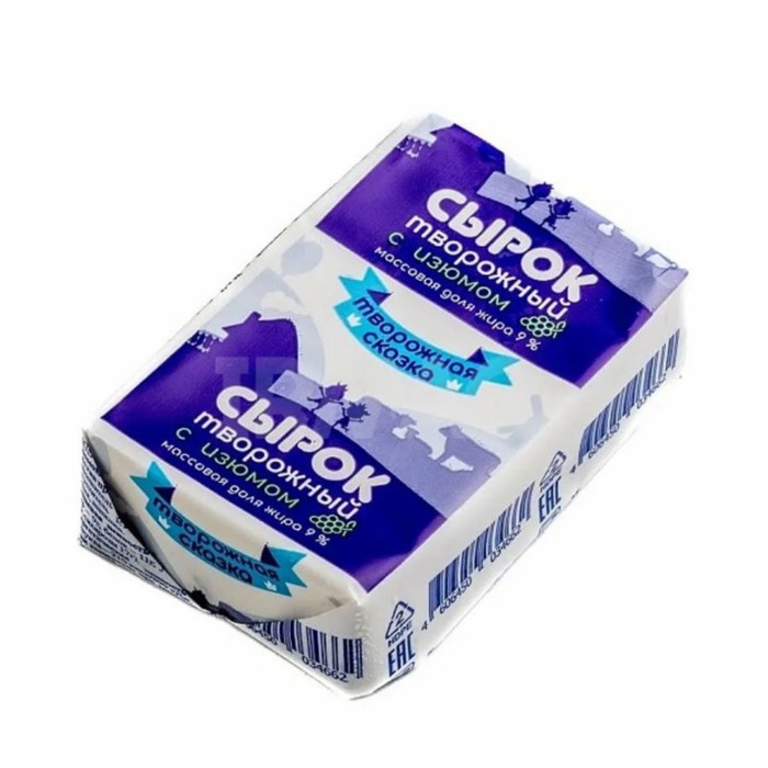 

Сырок Творожная сказка с изюмом 9% 90г