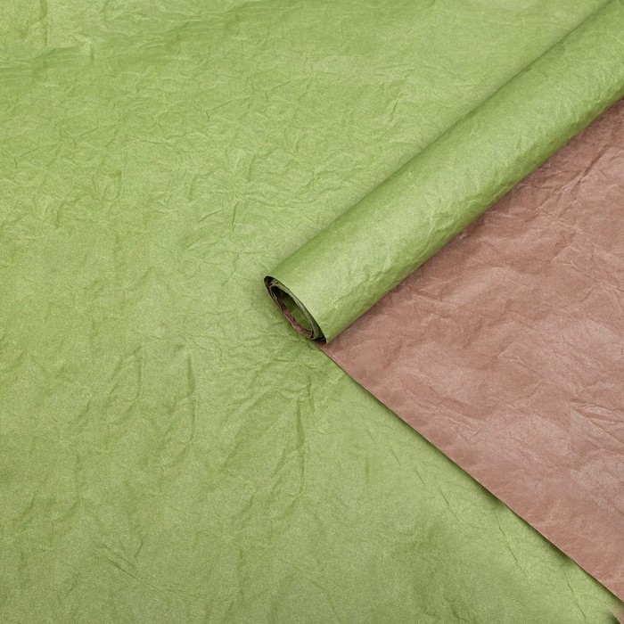 Бумага упаковочная Эколюкс, хаки-шоколад, двухцветная, 0,7 x 5 м бумага упаковочная эколюкс двухцветная морская волна зеленый 0 67 x 5 м