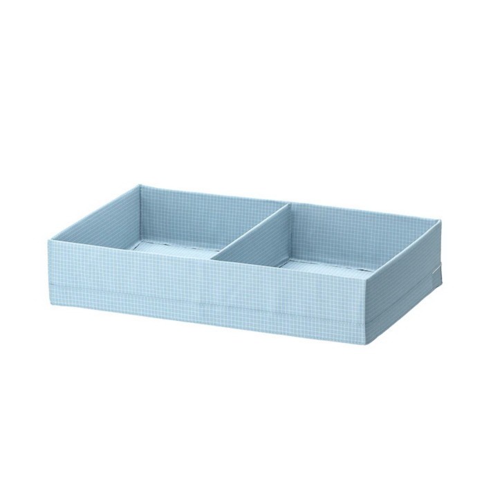 фото Ящик с отделениями стук, цвет сине-серый, 34x51x10 см ikea