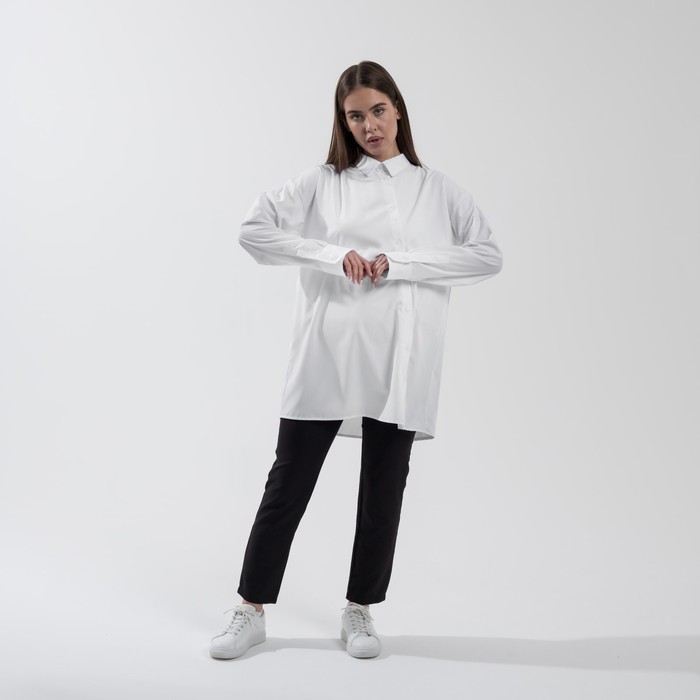 фото Рубашка sl, косая планка, 50-52, белый sl russian brand