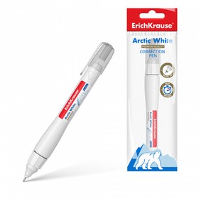 Ручка-корректор ErichKrause Arctic White, 6 мл, металлический наконечник